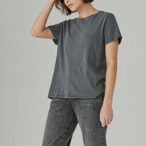 Lucky Brand Classic crew neck tee asphalt